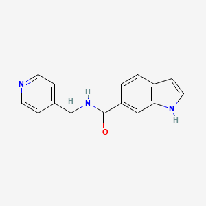 N-(1-pyridin-4-ylethyl)-1H-indole-6-carboxamide