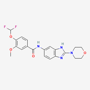 molecular formula C20H20F2N4O4 B7495243 4-(difluoromethoxy)-3-methoxy-N-(2-morpholin-4-yl-3H-benzimidazol-5-yl)benzamide 