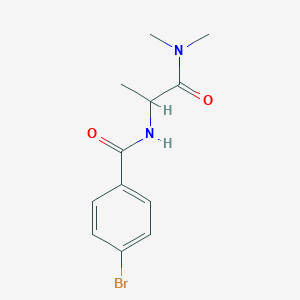 molecular formula C12H15BrN2O2 B7495250 4-bromo-N-[1-(dimethylamino)-1-oxopropan-2-yl]benzamide 