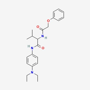 molecular formula C23H31N3O3 B7495265 N-[4-(diethylamino)phenyl]-3-methyl-2-[(2-phenoxyacetyl)amino]butanamide 