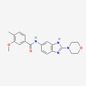 molecular formula C20H22N4O3 B7495272 3-methoxy-4-methyl-N-(2-morpholin-4-yl-3H-benzimidazol-5-yl)benzamide 