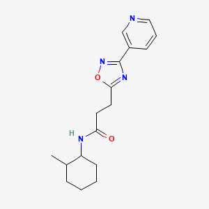 molecular formula C17H22N4O2 B7495288 N-(2-methylcyclohexyl)-3-(3-pyridin-3-yl-1,2,4-oxadiazol-5-yl)propanamide 