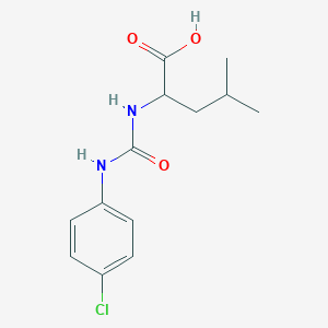 2-{[(4-Chlorophenyl)carbamoyl]amino}-4-methylpentanoic acid