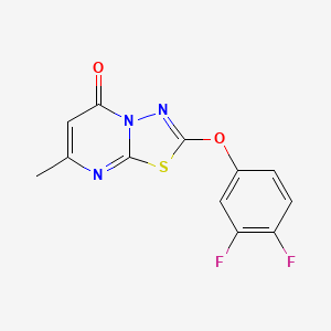 molecular formula C12H7F2N3O2S B7495302 2-(3,4-Difluorophenoxy)-7-methyl-[1,3,4]thiadiazolo[3,2-a]pyrimidin-5-one 