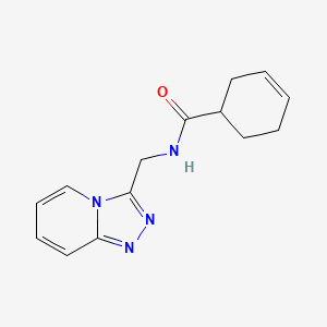 molecular formula C14H16N4O B7495323 N-([1,2,4]triazolo[4,3-a]pyridin-3-ylmethyl)cyclohex-3-ene-1-carboxamide 