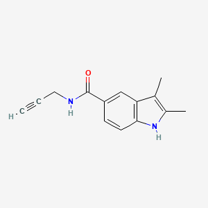 molecular formula C14H14N2O B7495355 2,3-dimethyl-N-prop-2-ynyl-1H-indole-5-carboxamide 