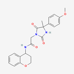 molecular formula C22H23N3O5 B7495362 N-(3,4-dihydro-2H-chromen-4-yl)-2-[4-(4-methoxyphenyl)-4-methyl-2,5-dioxoimidazolidin-1-yl]acetamide 