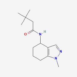 molecular formula C14H23N3O B7495375 3,3-dimethyl-N-(1-methyl-4,5,6,7-tetrahydroindazol-4-yl)butanamide 