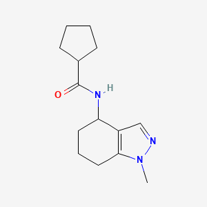 molecular formula C14H21N3O B7495381 N-(1-methyl-4,5,6,7-tetrahydroindazol-4-yl)cyclopentanecarboxamide 