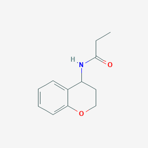 molecular formula C12H15NO2 B7495405 N-(3,4-dihydro-2H-1-benzopyran-4-yl)propanamide 