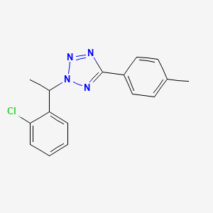 molecular formula C16H15ClN4 B7495471 2-[1-(2-Chlorophenyl)ethyl]-5-(4-methylphenyl)tetrazole 