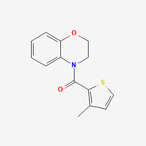 molecular formula C14H13NO2S B7495522 2,3-Dihydro-1,4-benzoxazin-4-yl-(3-methylthiophen-2-yl)methanone 