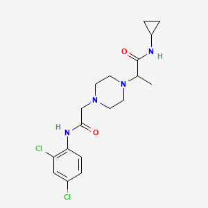 N-cyclopropyl-2-[4-[2-(2,4-dichloroanilino)-2-oxoethyl]piperazin-1-yl]propanamide