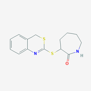 molecular formula C14H16N2OS2 B7495557 3-(4H-3,1-benzothiazin-2-ylsulfanyl)azepan-2-one 