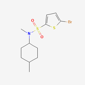 molecular formula C12H18BrNO2S2 B7495564 5-bromo-N-methyl-N-(4-methylcyclohexyl)thiophene-2-sulfonamide 