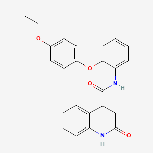 molecular formula C24H22N2O4 B7495570 N-[2-(4-ethoxyphenoxy)phenyl]-2-oxo-3,4-dihydro-1H-quinoline-4-carboxamide 