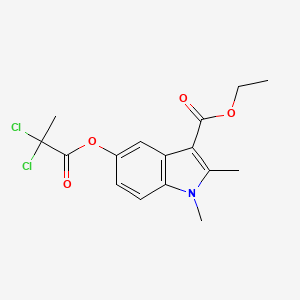 ethyl 5-[(2,2-dichloropropanoyl)oxy]-1,2-dimethyl-1H-indole-3-carboxylate