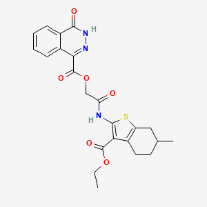 [2-[(3-ethoxycarbonyl-6-methyl-4,5,6,7-tetrahydro-1-benzothiophen-2-yl)amino]-2-oxoethyl] 4-oxo-3H-phthalazine-1-carboxylate