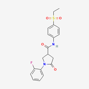 N-(4-ethylsulfonylphenyl)-1-(2-fluorophenyl)-5-oxopyrrolidine-3-carboxamide
