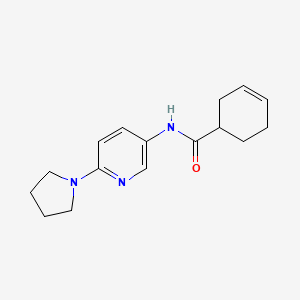 molecular formula C16H21N3O B7495620 N-(6-pyrrolidin-1-ylpyridin-3-yl)cyclohex-3-ene-1-carboxamide 