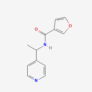 molecular formula C12H12N2O2 B7495641 N-(1-pyridin-4-ylethyl)furan-3-carboxamide 