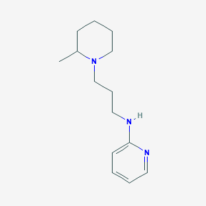 molecular formula C14H23N3 B7495645 N-[3-(2-methylpiperidin-1-yl)propyl]pyridin-2-amine 