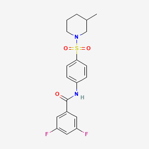 molecular formula C19H20F2N2O3S B7495700 3,5-difluoro-N-[4-(3-methylpiperidin-1-yl)sulfonylphenyl]benzamide 