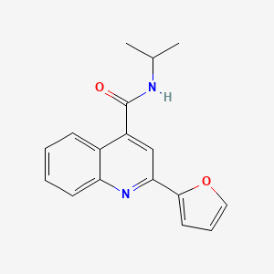 molecular formula C17H16N2O2 B7495747 2-(furan-2-yl)-N-(propan-2-yl)quinoline-4-carboxamide 