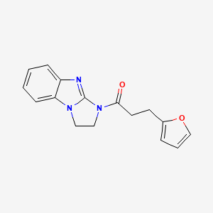 molecular formula C16H15N3O2 B7495765 1-(1,2-Dihydroimidazo[1,2-a]benzimidazol-3-yl)-3-(furan-2-yl)propan-1-one 