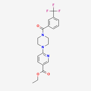 molecular formula C20H20F3N3O3 B7495789 Ethyl 6-[4-[3-(trifluoromethyl)benzoyl]piperazin-1-yl]pyridine-3-carboxylate 