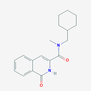 molecular formula C18H22N2O2 B7495796 N-(cyclohexylmethyl)-N-methyl-1-oxo-2H-isoquinoline-3-carboxamide 