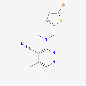 3-[(5-Bromothiophen-2-yl)methyl-methylamino]-5,6-dimethylpyridazine-4-carbonitrile