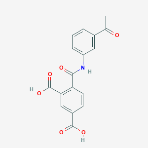 molecular formula C17H13NO6 B7495806 4-{[(3-Acetylphenyl)amino]carbonyl}isophthalic acid 