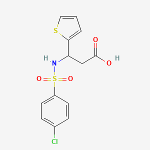 3-[(4-Chlorophenyl)sulfonylamino]-3-thiophen-2-ylpropanoic acid