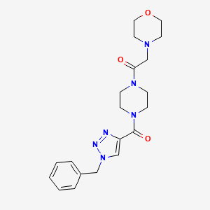 molecular formula C20H26N6O3 B7495865 1-[4-(1-Benzyltriazole-4-carbonyl)piperazin-1-yl]-2-morpholin-4-ylethanone 