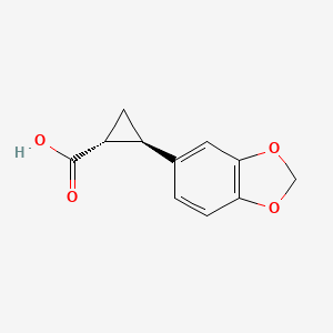 rac-(1R,2R)-2-(1,3-dioxaindan-5-yl)cyclopropane-1-carboxylic acid