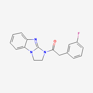 molecular formula C17H14FN3O B7495901 1-(1,2-Dihydroimidazo[1,2-a]benzimidazol-3-yl)-2-(3-fluorophenyl)ethanone 