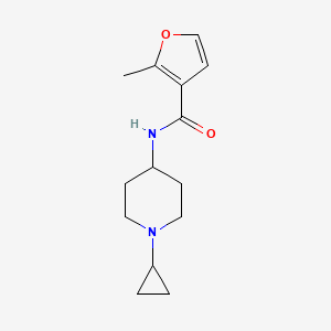 molecular formula C14H20N2O2 B7495912 N-(1-cyclopropylpiperidin-4-yl)-2-methylfuran-3-carboxamide 