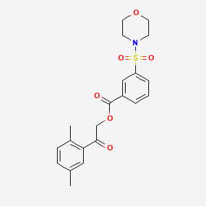 [2-(2,5-Dimethylphenyl)-2-oxoethyl] 3-morpholin-4-ylsulfonylbenzoate