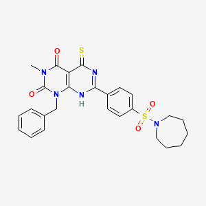 molecular formula C26H27N5O4S2 B7495976 7-[4-(azepan-1-ylsulfonyl)phenyl]-1-benzyl-3-methyl-5-sulfanylidene-8H-pyrimido[4,5-d]pyrimidine-2,4-dione 