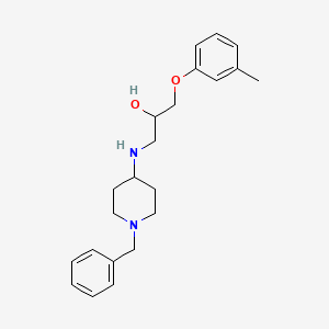 molecular formula C22H30N2O2 B7495991 1-[(1-Benzylpiperidin-4-yl)amino]-3-(3-methylphenoxy)propan-2-ol 