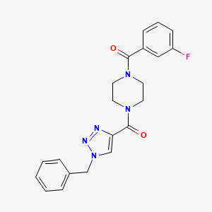 [4-(1-Benzyltriazole-4-carbonyl)piperazin-1-yl]-(3-fluorophenyl)methanone