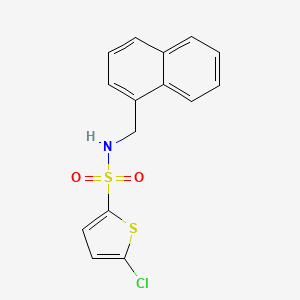 molecular formula C15H12ClNO2S2 B7496030 5-chloro-N-(naphthalen-1-ylmethyl)thiophene-2-sulfonamide 