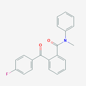 molecular formula C21H16FNO2 B7496040 2-(4-fluorobenzoyl)-N-methyl-N-phenylbenzamide 