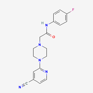 2-[4-(4-cyanopyridin-2-yl)piperazin-1-yl]-N-(4-fluorophenyl)acetamide