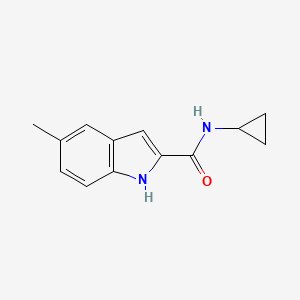 molecular formula C13H14N2O B7496075 N~2~-cyclopropyl-5-methyl-1H-indole-2-carboxamide 