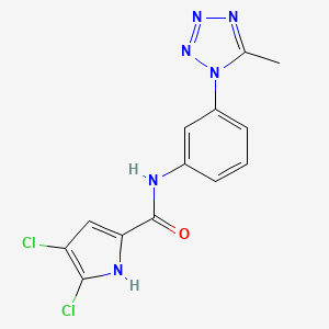 molecular formula C13H10Cl2N6O B7496079 4,5-dichloro-N-[3-(5-methyltetrazol-1-yl)phenyl]-1H-pyrrole-2-carboxamide 