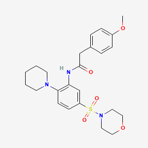 2-(4-methoxyphenyl)-N-(5-morpholin-4-ylsulfonyl-2-piperidin-1-ylphenyl)acetamide