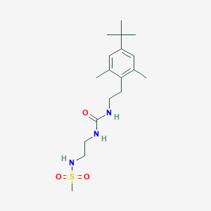 molecular formula C18H31N3O3S B7496108 1-[2-(4-Tert-butyl-2,6-dimethylphenyl)ethyl]-3-[2-(methanesulfonamido)ethyl]urea 
