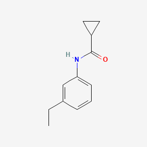 molecular formula C12H15NO B7496113 N-(3-ethylphenyl)cyclopropanecarboxamide 